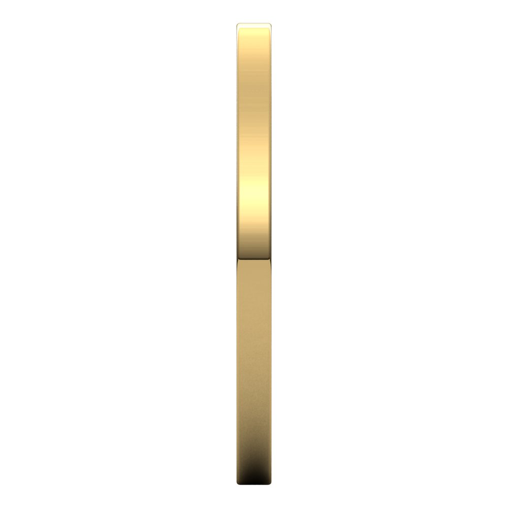 18K Yellow 1.5 mm Flat Band Size 7