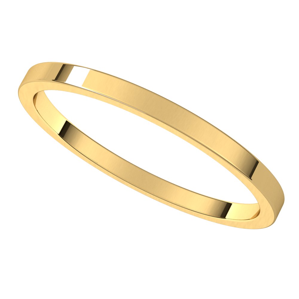 10K Yellow Gold 1.5 mm Flat Band Size 5