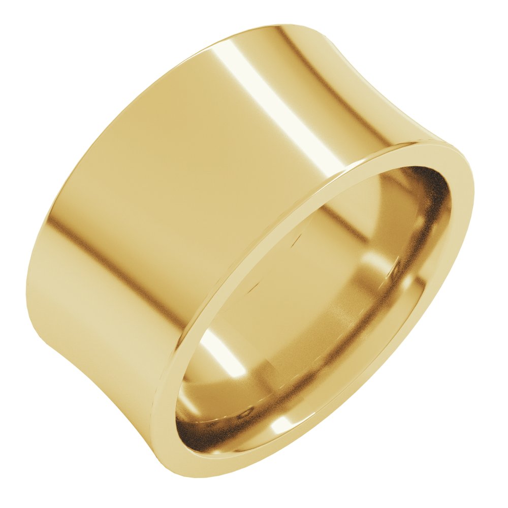 10K Yellow Gold 10 mm Comfort-Fit Concave Band Size 4.5