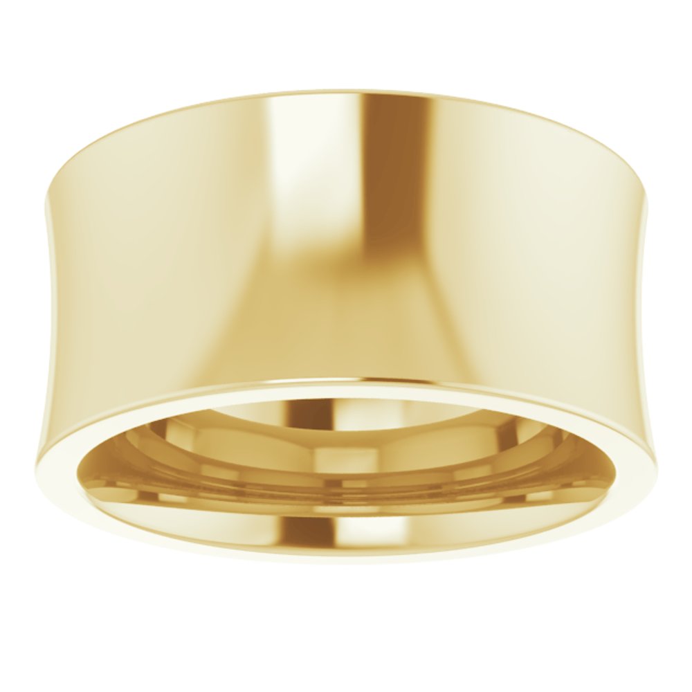 14K Yellow 10 mm Comfort-Fit Concave Band Size 5.5