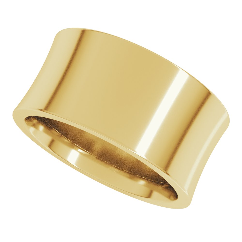 10K Yellow Gold 10 mm Comfort-Fit Concave Band Size 4.5