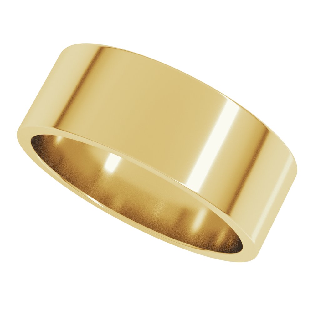 10K Yellow 7 mm Flat Band