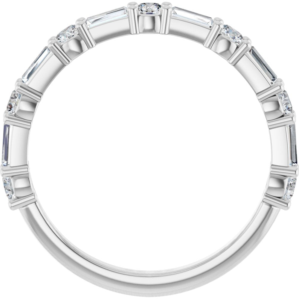 Platinum 3/4 CTW Natural Diamond Anniversary Band