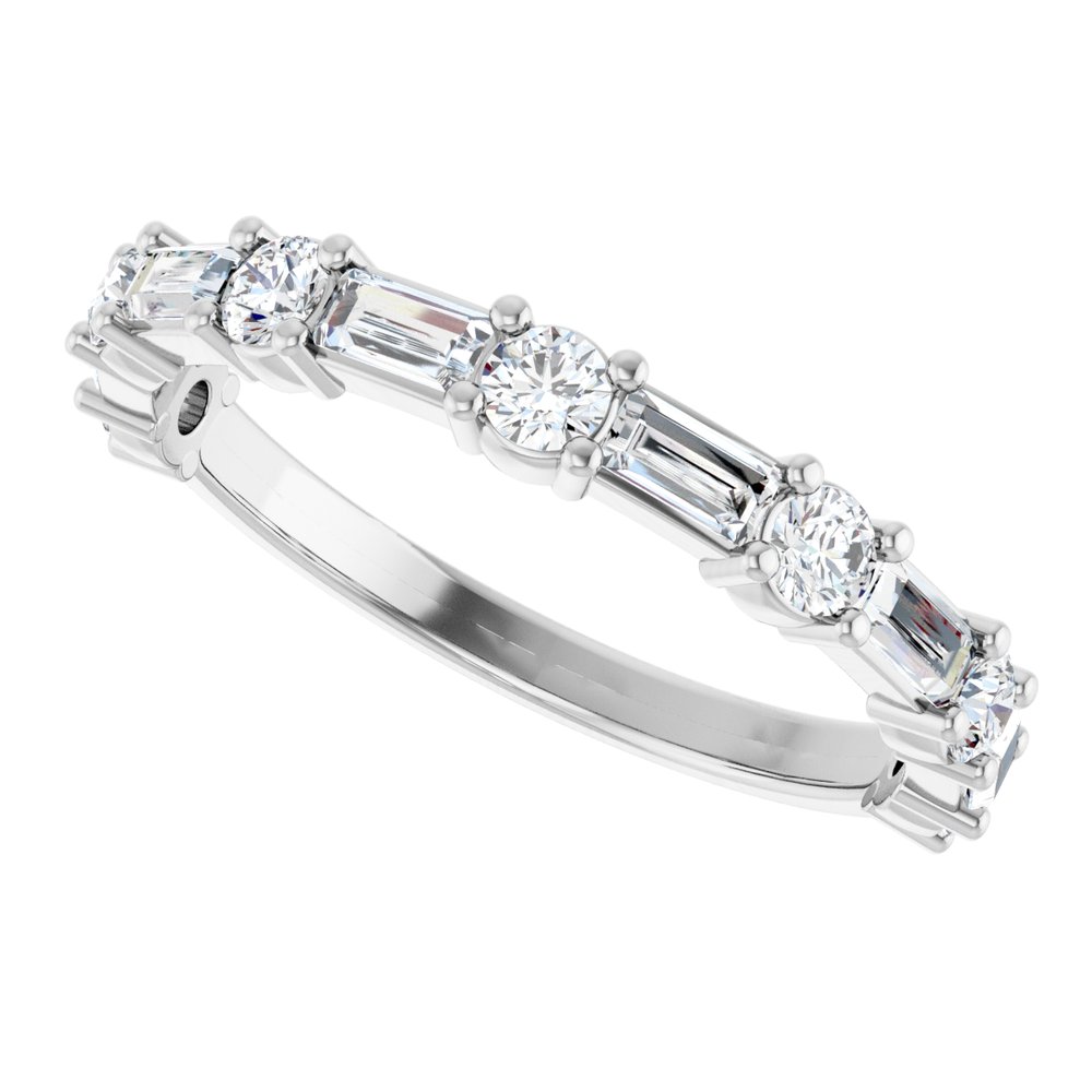 Platinum 3/4 CTW Natural Diamond Anniversary Band