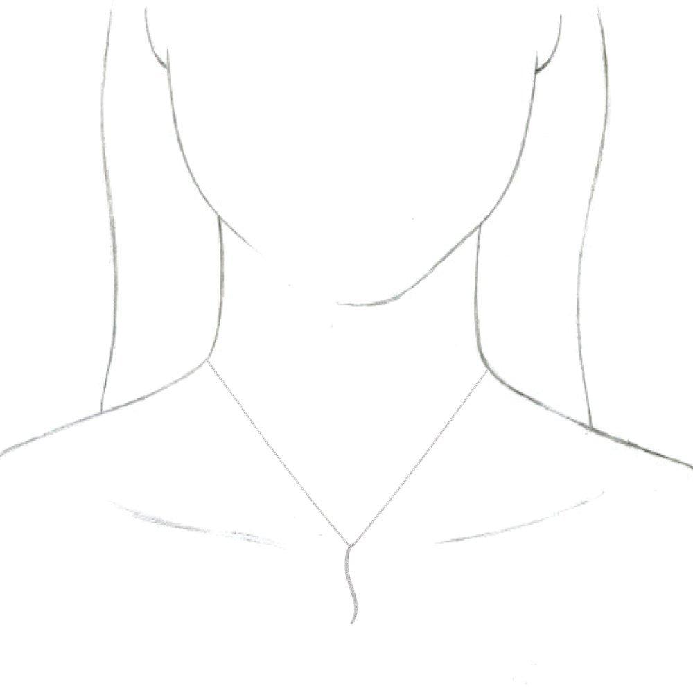 14K White .06 CTW Natural Diamond Bar 16-18" Necklace