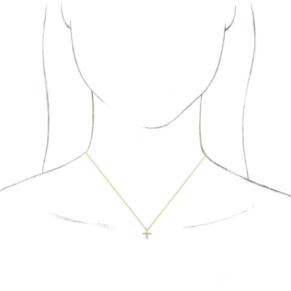 14K Rose Gold 1/6 CTW Natural Diamond Cross Pendant