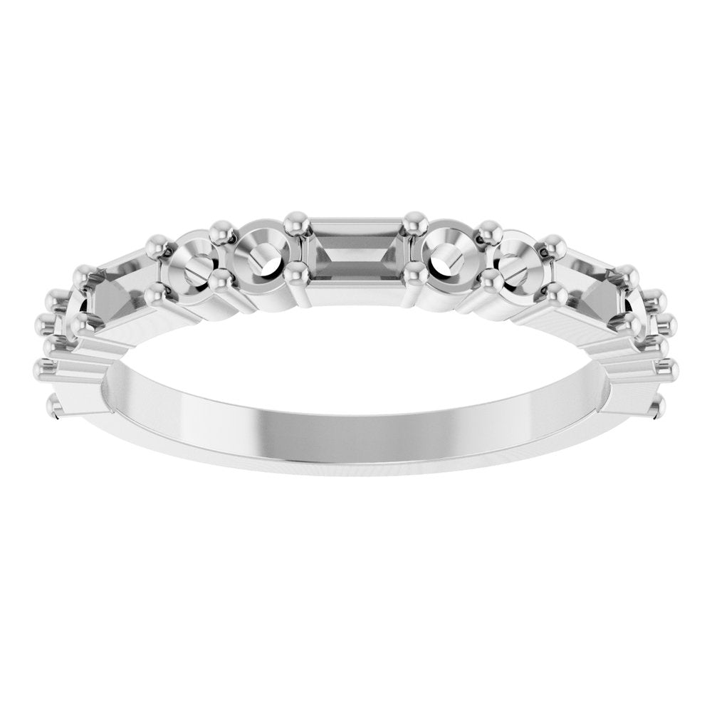 14K White 3/4 CTW Natual Diamond Anniversary Band