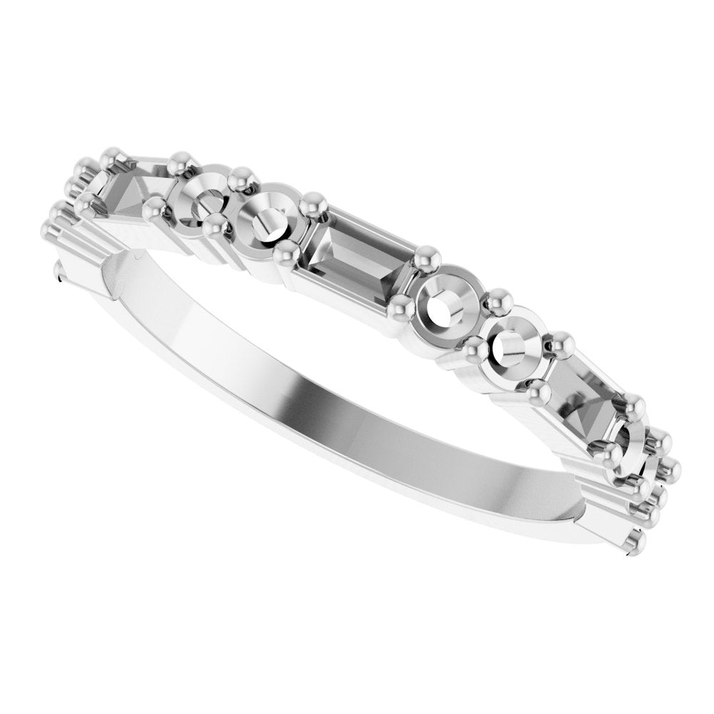14K White 3/4 CTW Natual Diamond Anniversary Band