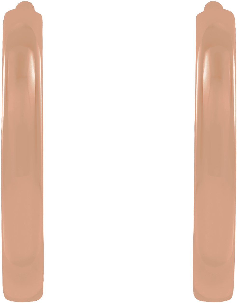 14K Rose Gold Hinged 10 mm Hoop Earrings