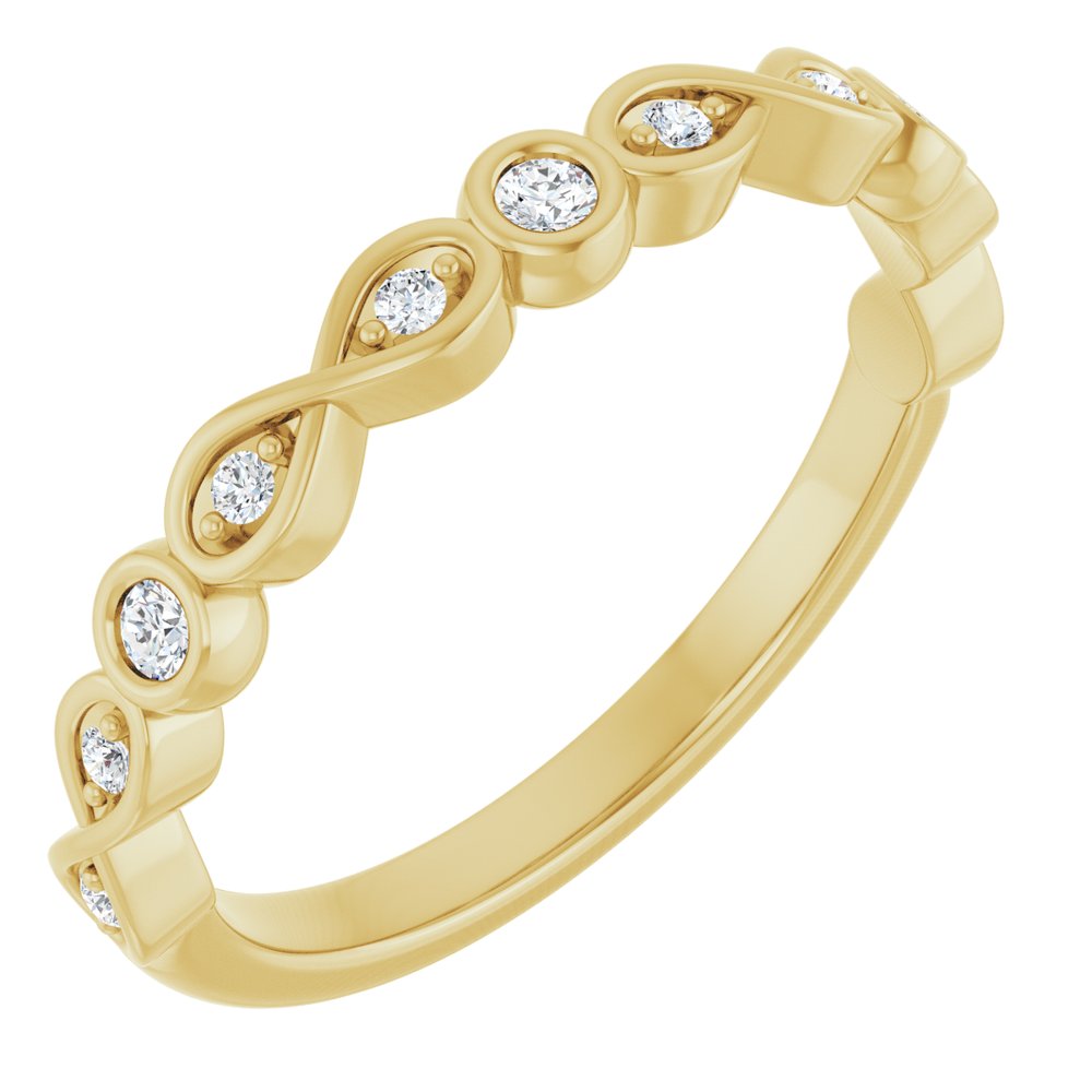 14K Yellow 1/8 CTW Lab-Grown Diamond Anniversary Band