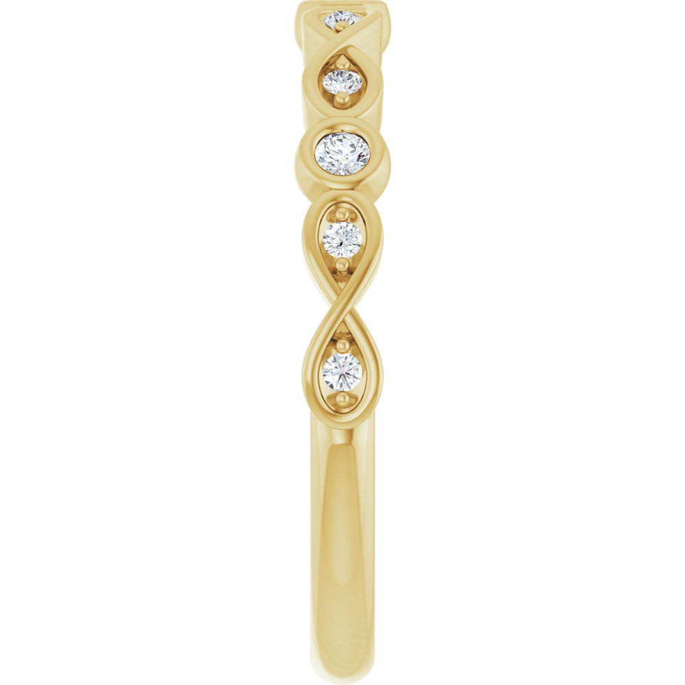 14K Yellow 1/8 CTW Lab-Grown Diamond Anniversary Band