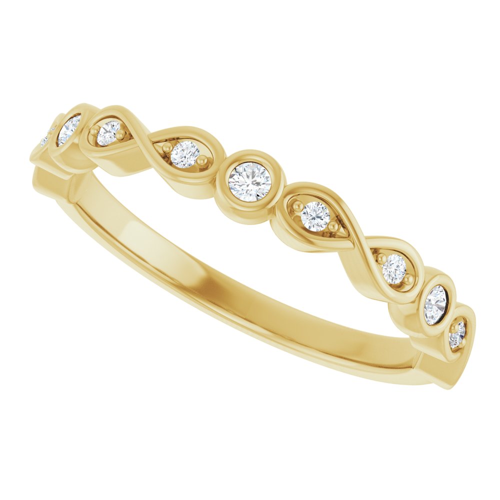 14K Yellow 1/8 CTW Lab-Grown Diamond Anniversary Band
