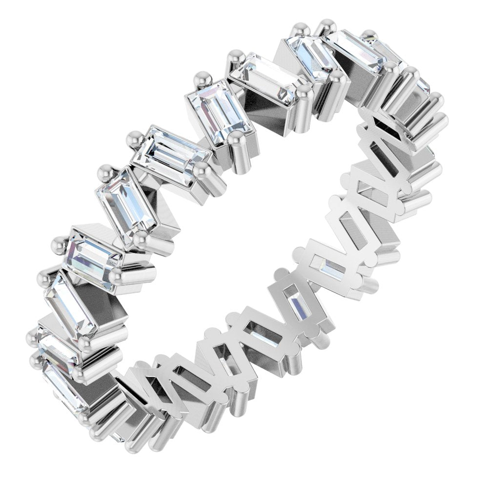 14K White 1 1/2 CTW Lab-Grown Diamond Eternity Band Size 7
