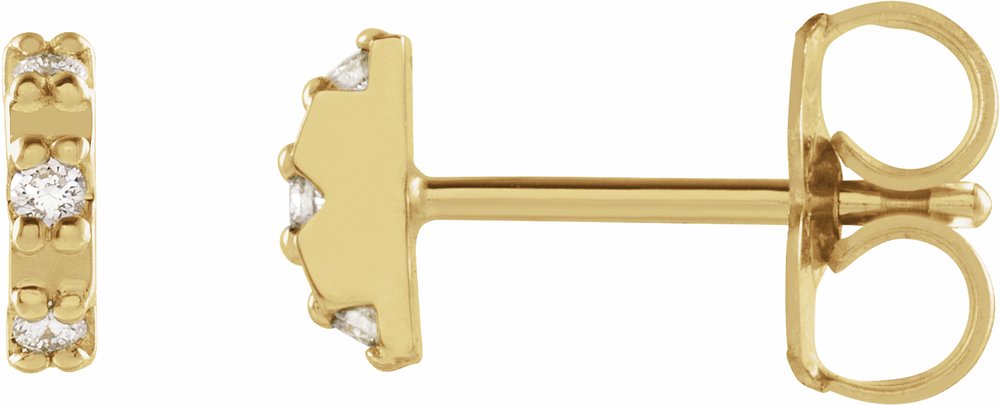 14K Yellow .04 CTW Natural Diamond Earrings