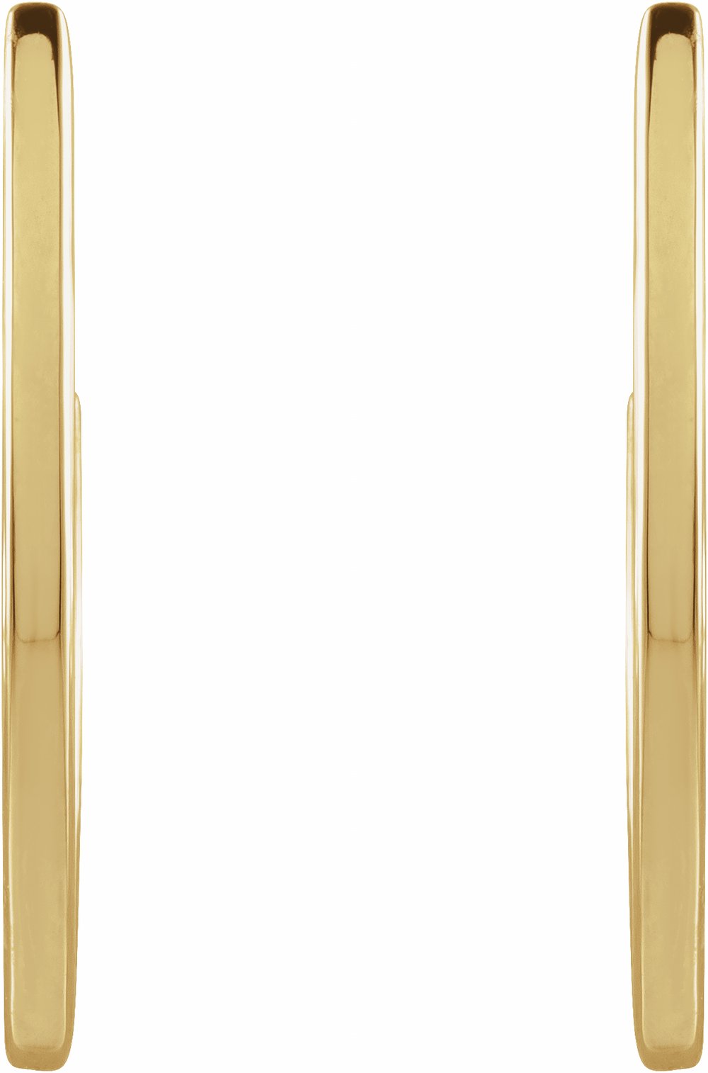 14K Yellow Geometric 20 mm Hoop Earrings