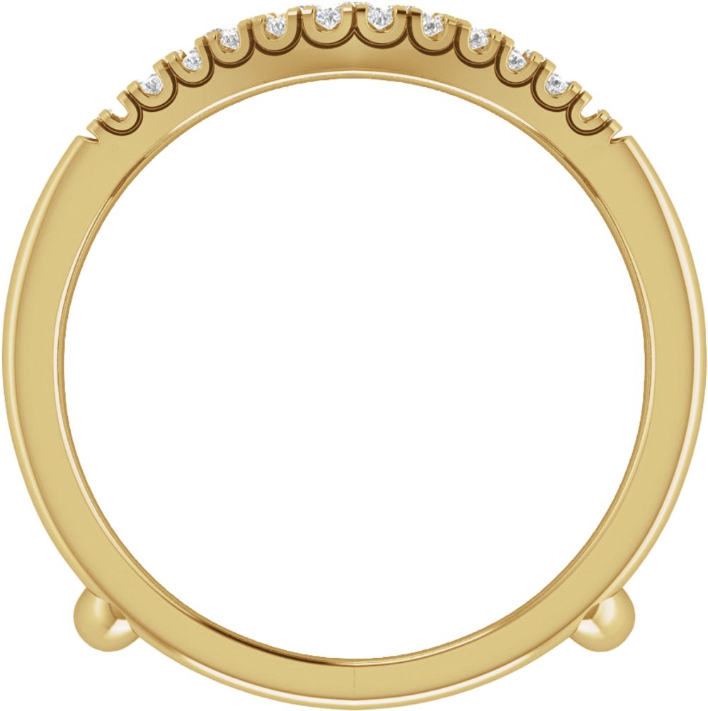 14K Yellow Gold 1/4 CTW Natural Diamond Ring Guard