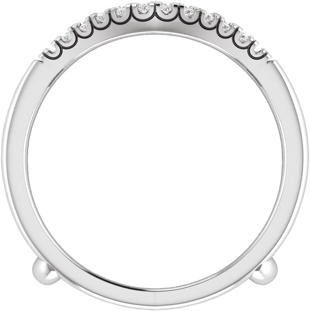 14K White Gold 1/4 CTW Natural Diamond Ring Guard