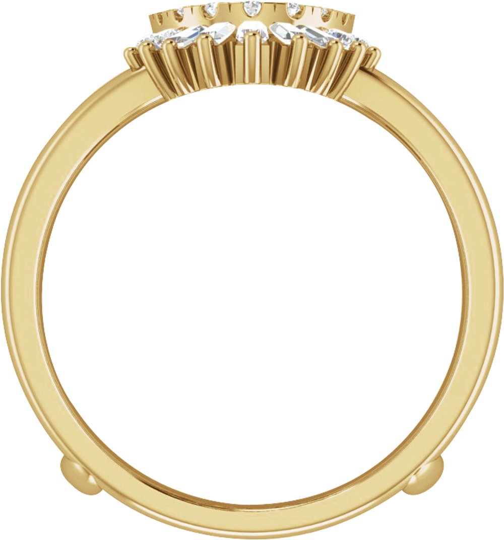 14K Yellow Gold 1/2 CTW Natural Diamond Ring Guard