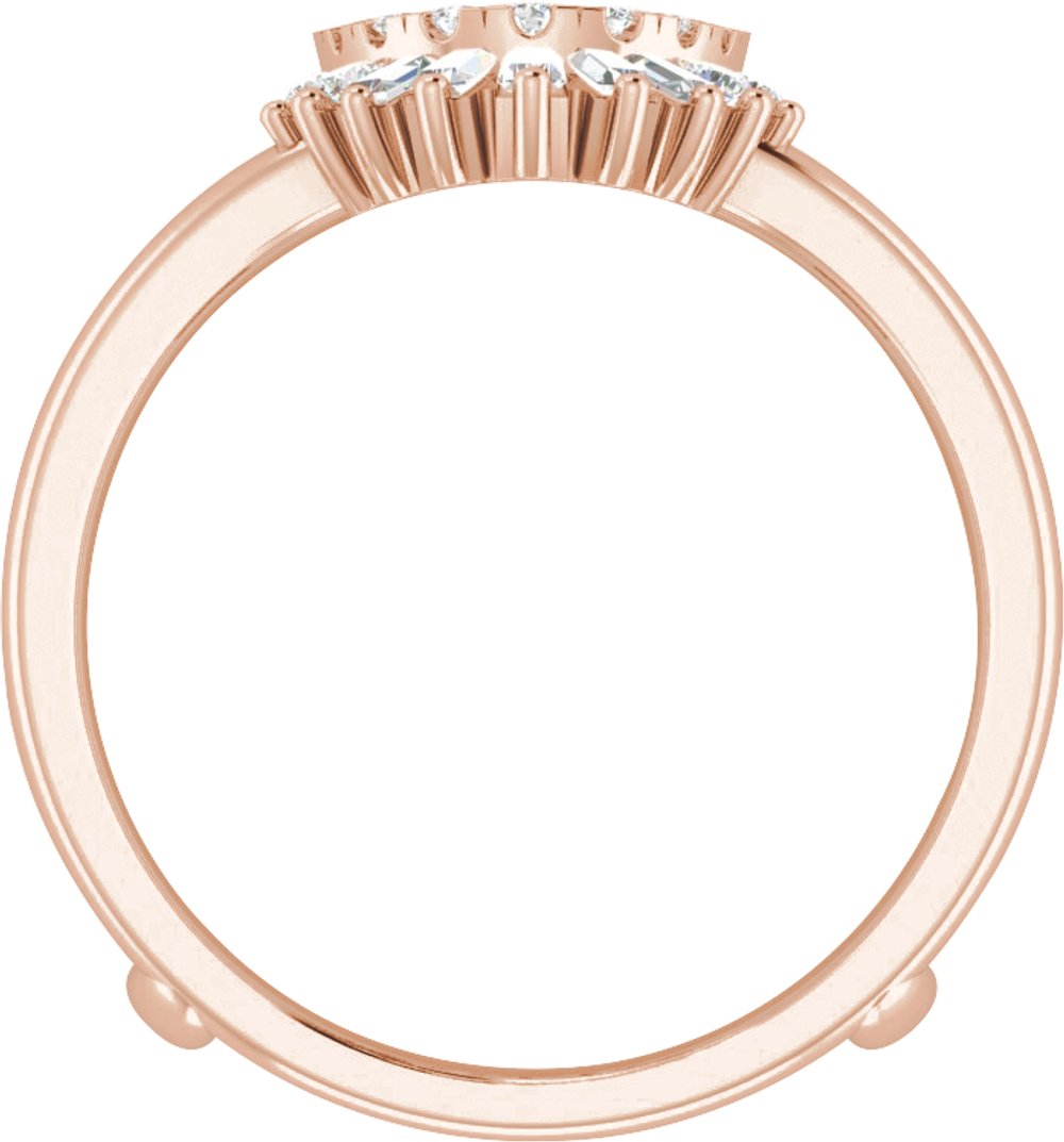14K Rose Gold 1/2 CTW Natural Diamond Ring Guard