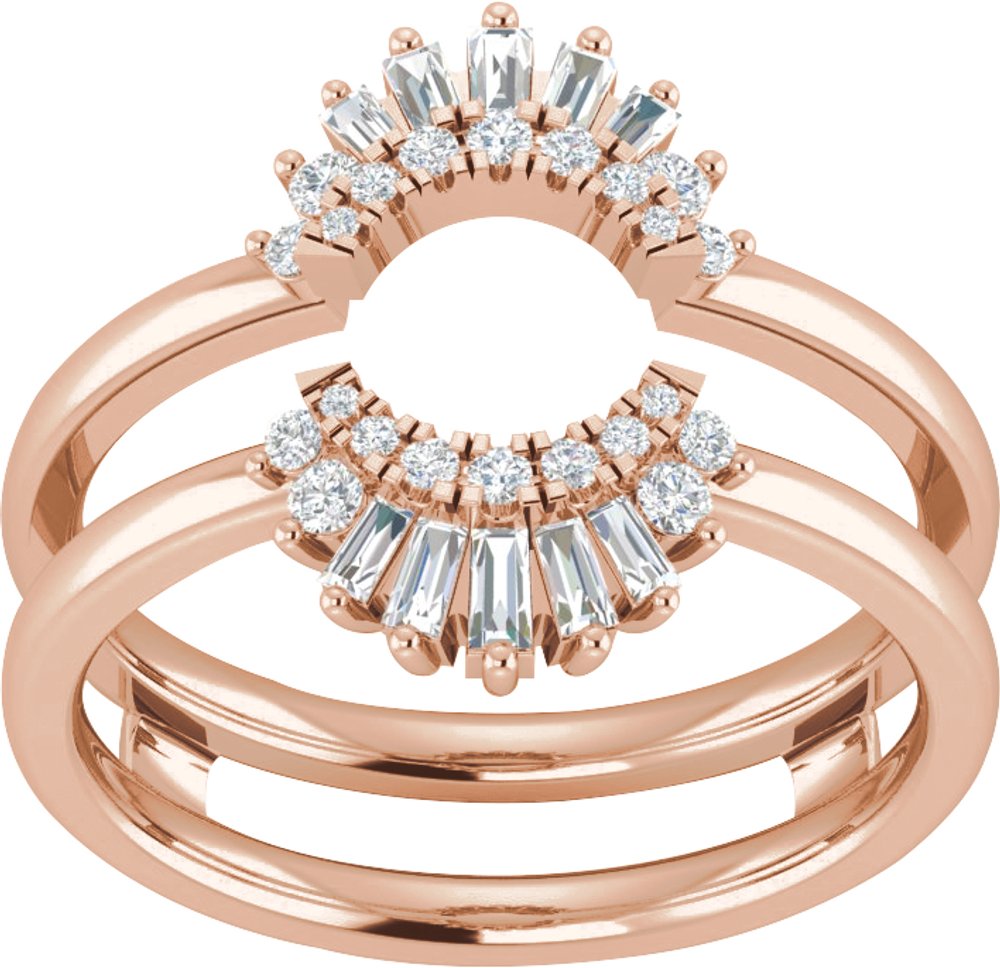 14K Rose Gold 1/2 CTW Natural Diamond Ring Guard