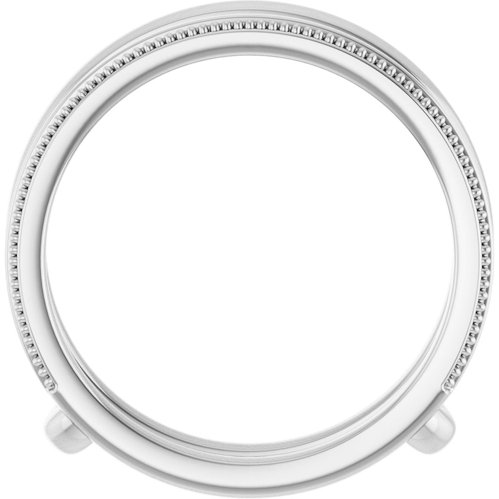 14K White Milgrain Ring Guard