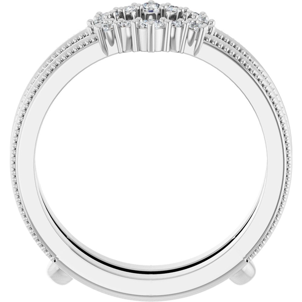Platinum 1/6 CTW Lab-Grown Diamond Ring Guard