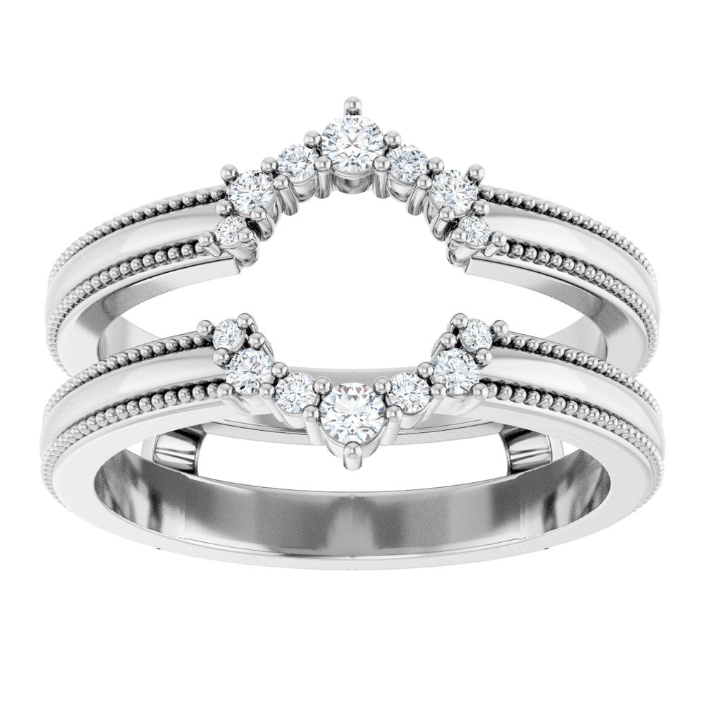 Platinum 1/6 CTW Lab-Grown Diamond Ring Guard