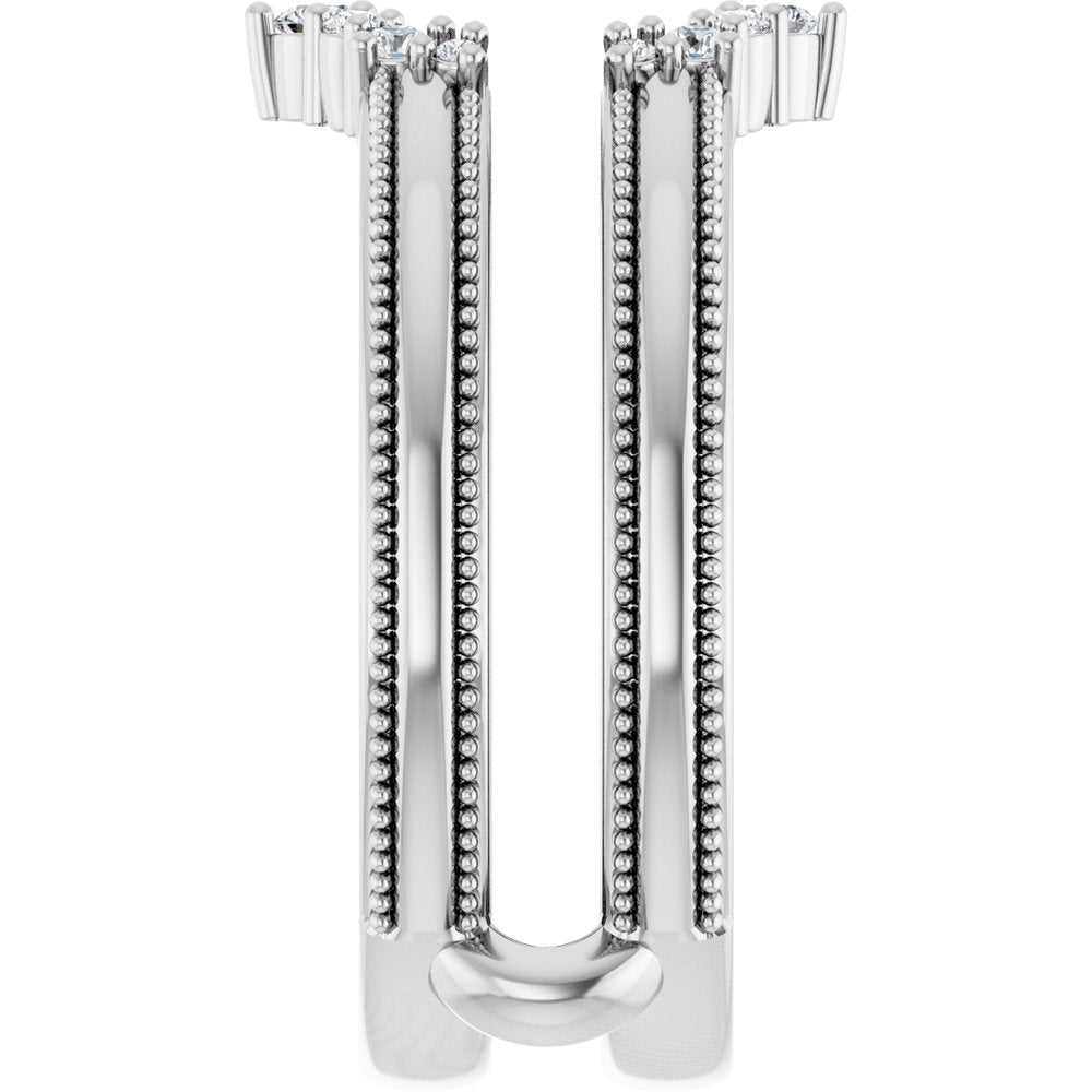 Platinum 1/6 CTW Lab-Grown Diamond Ring Guard