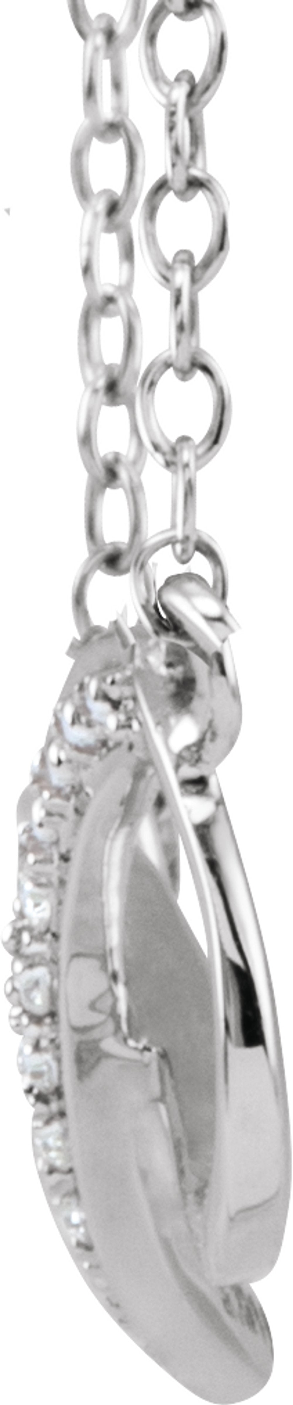 14K White Gold .025 CTW Natural Diamond 16-18" Necklace