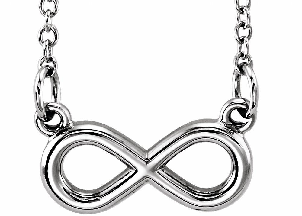 14K White Tiny Posh® Infinity-Inspired 16-18" Necklace