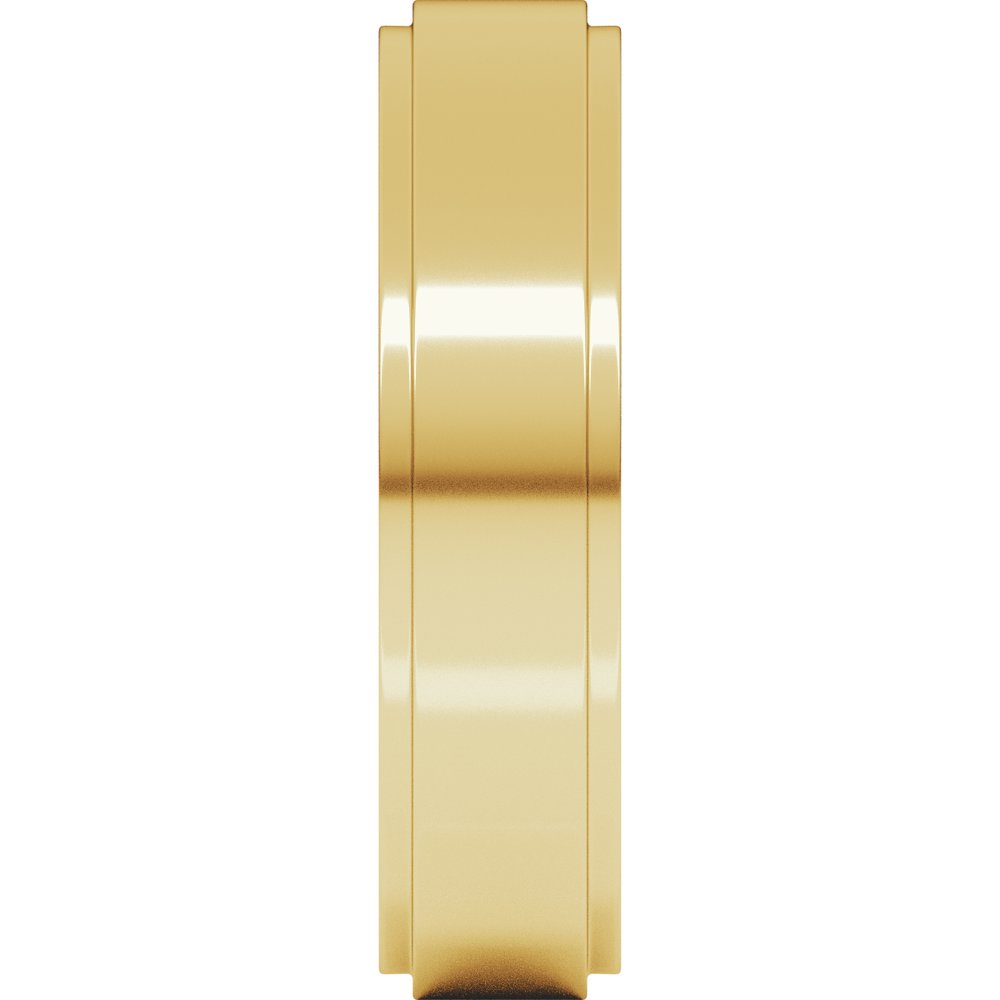 18K Yellow 5 mm Flat Comfort Fit Edge Band