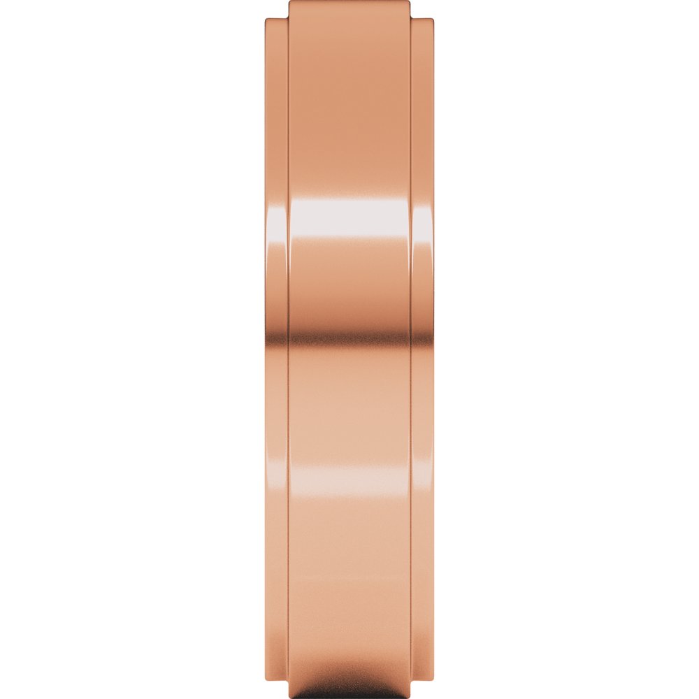 14K Rose 5 mm Flat Comfort Fit Edge Band Size 8.5