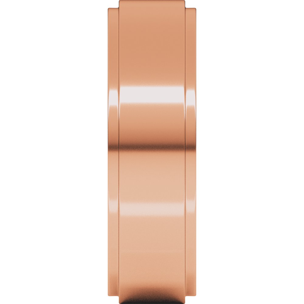 14K Rose 6 mm Flat Comfort Fit Edge Band Size 6.5