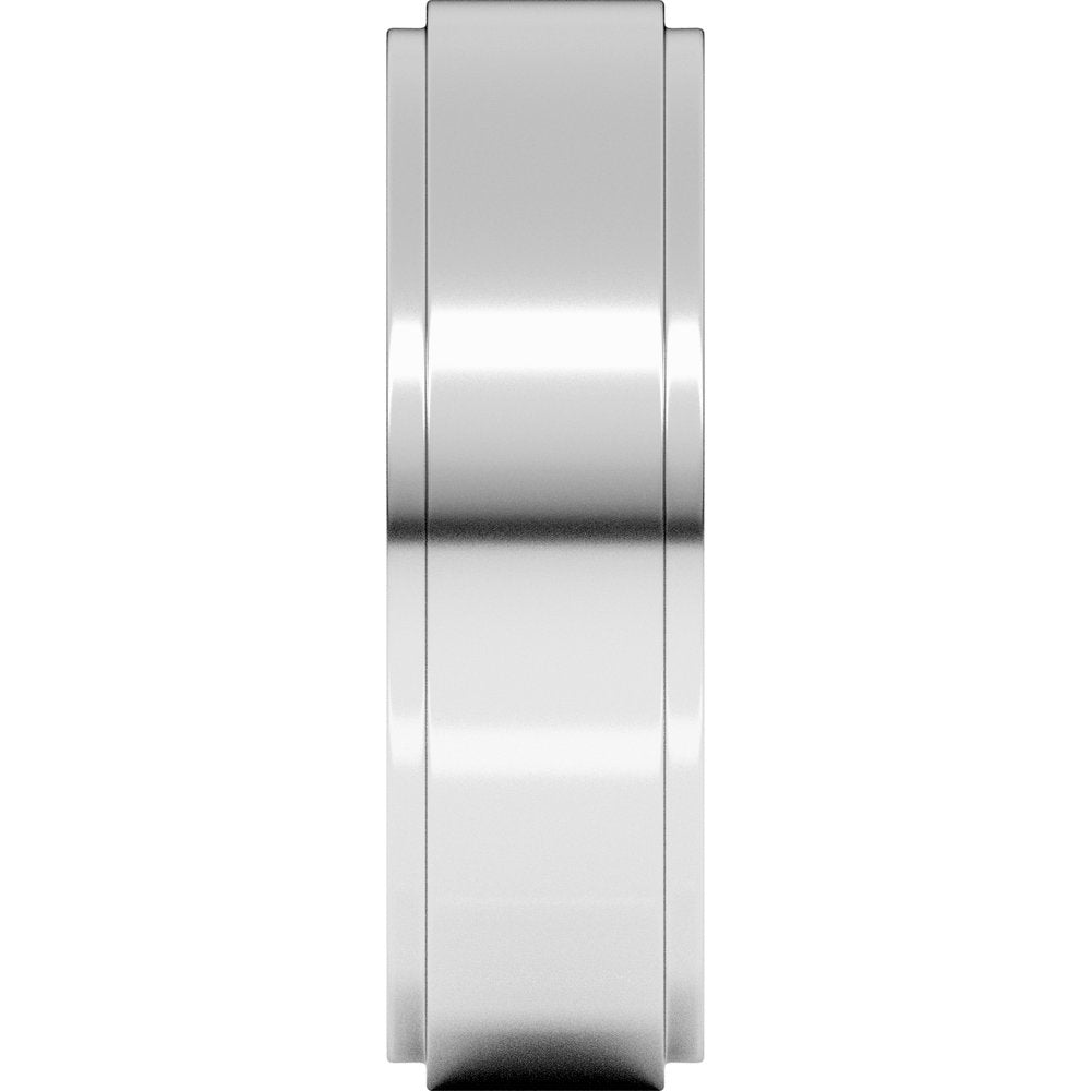 14K X1 White 6 mm Flat Comfort Fit Edge Band Size 11