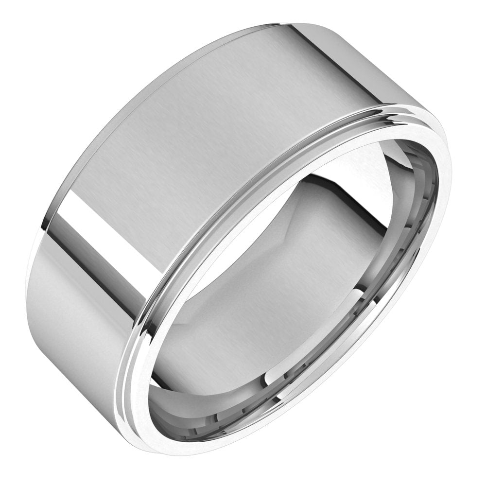 Platinum 8 mm Flat Comfort Fit Edge Band Size 12.5
