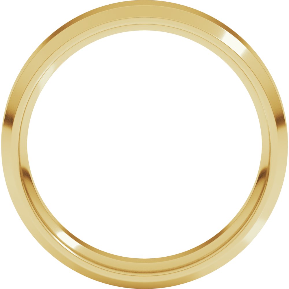 10K Yellow Gold 5 mm Beveled-Edge Comfort-Fit Flat Band Size 8
