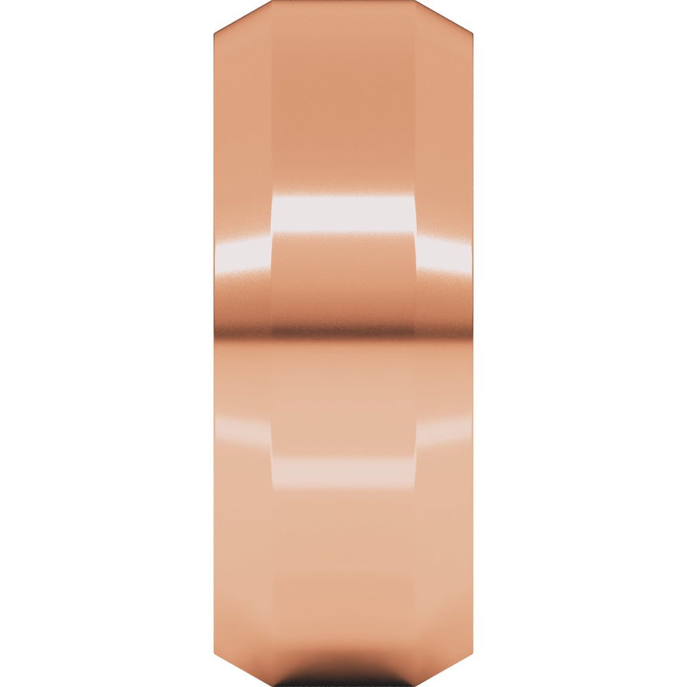 14K Rose 8 mm Beveled-Edge Comfort-Fit Band Size 11