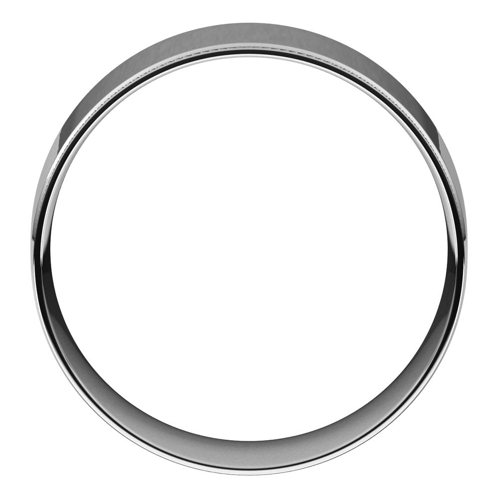 Sterling Silver 8 mm Milgrain Stepped-Edge Comfort-Fit Flat Band Size 7.5