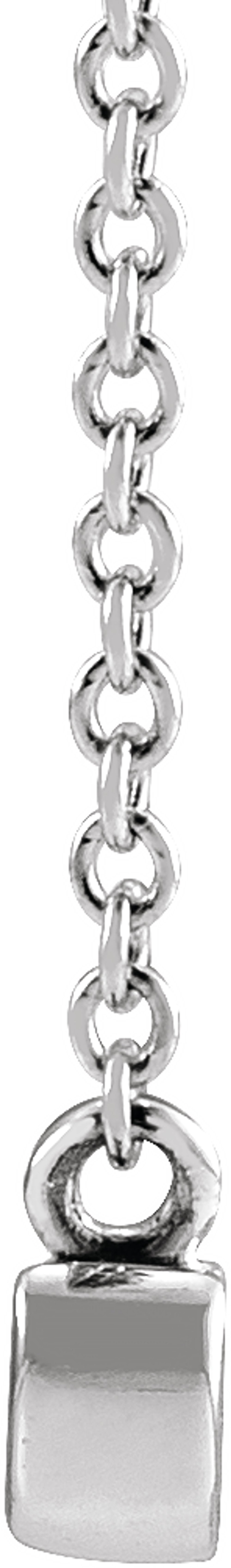 14K White Gold Petite Mama Script 18" Necklace