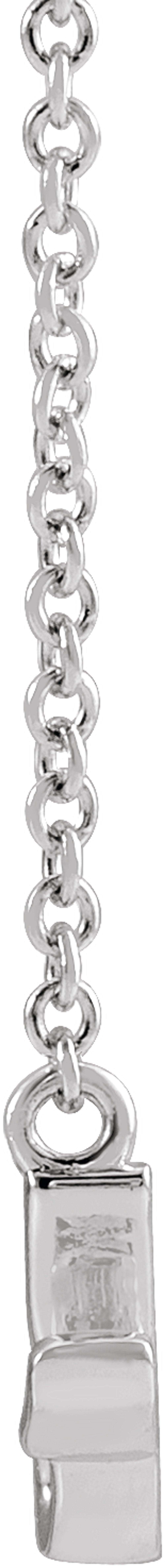 14K White Gold Petite Mommy Script 18" Necklace
