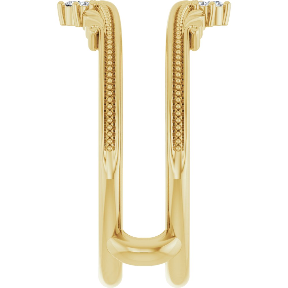 14K Yellow Gold .04 CTW Natural Diamond Ring Guard