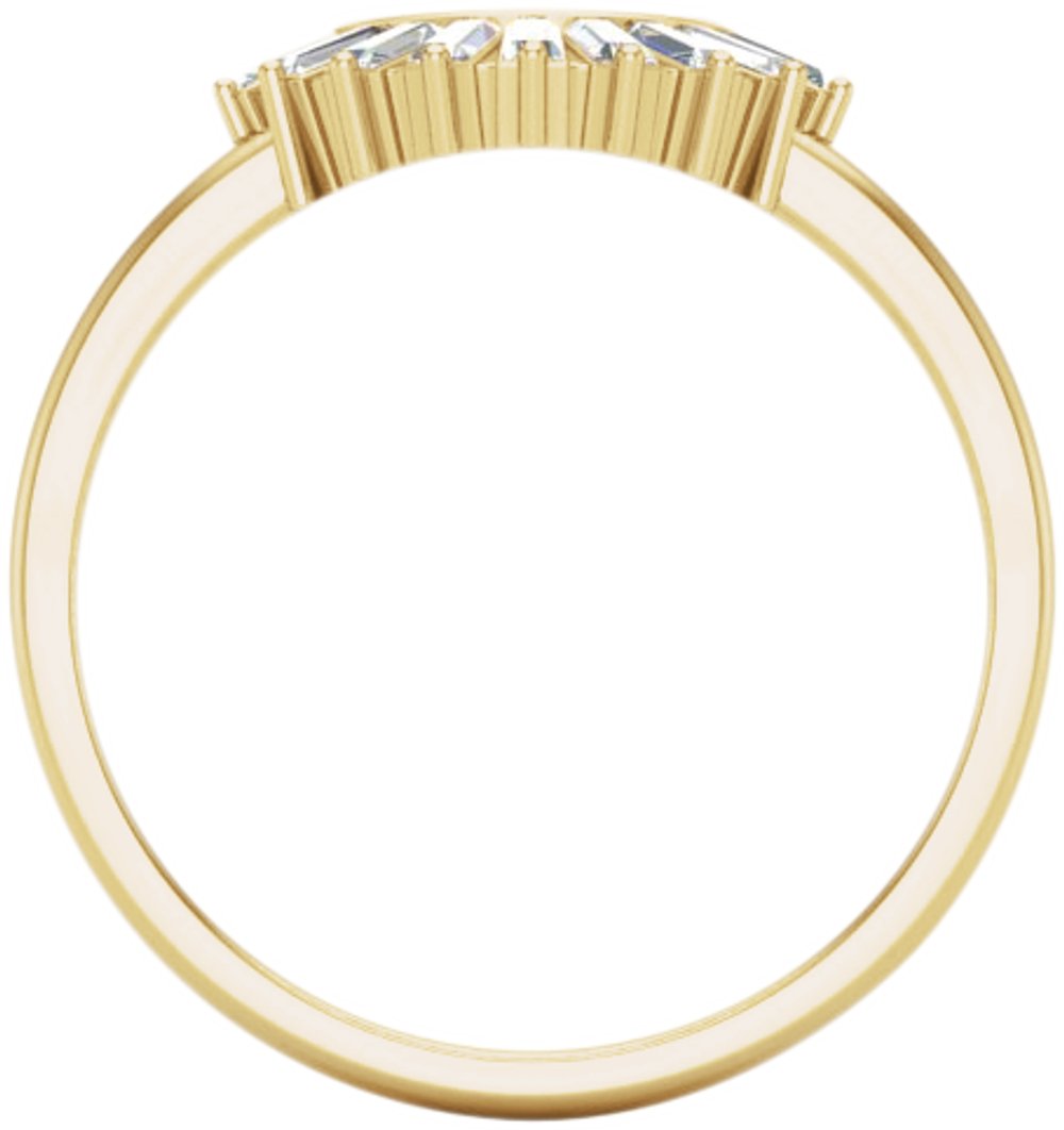 14K Yellow 1/4 CTW Natural Diamond Contour Band