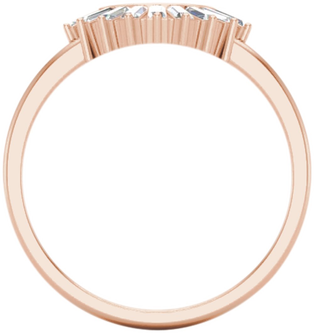 14K Rose 1/4 CTW Lab-Grown Diamond Contour Band