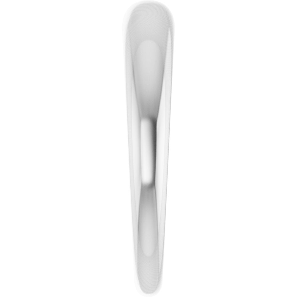 14K White 4 mm Petite Dome Ring