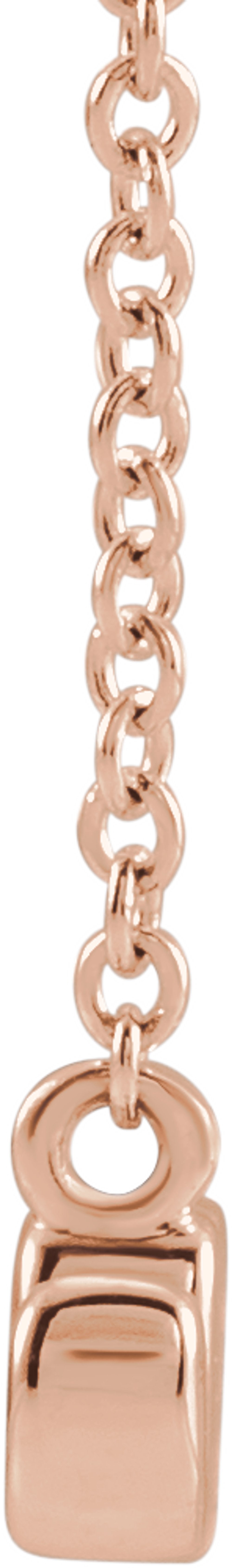 14K Rose Gold Petite Mom Script 18" Necklace