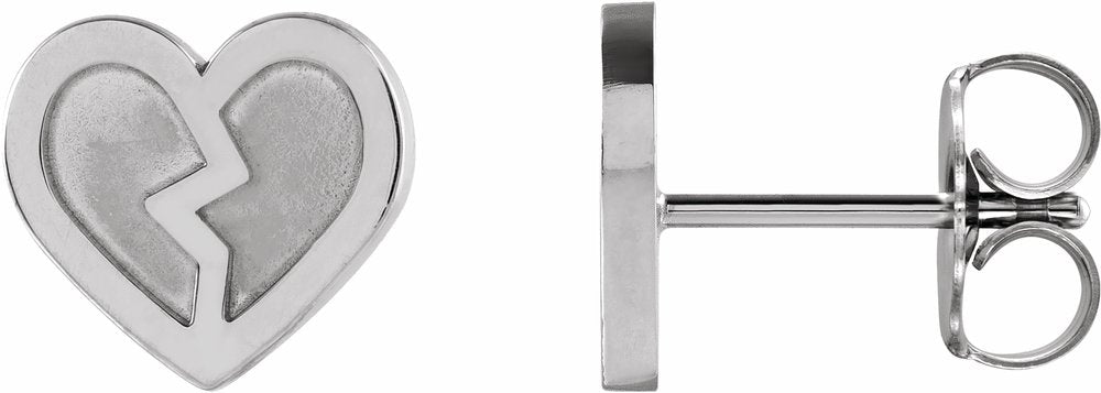 Sterling Silver Tiny Heart Earrings