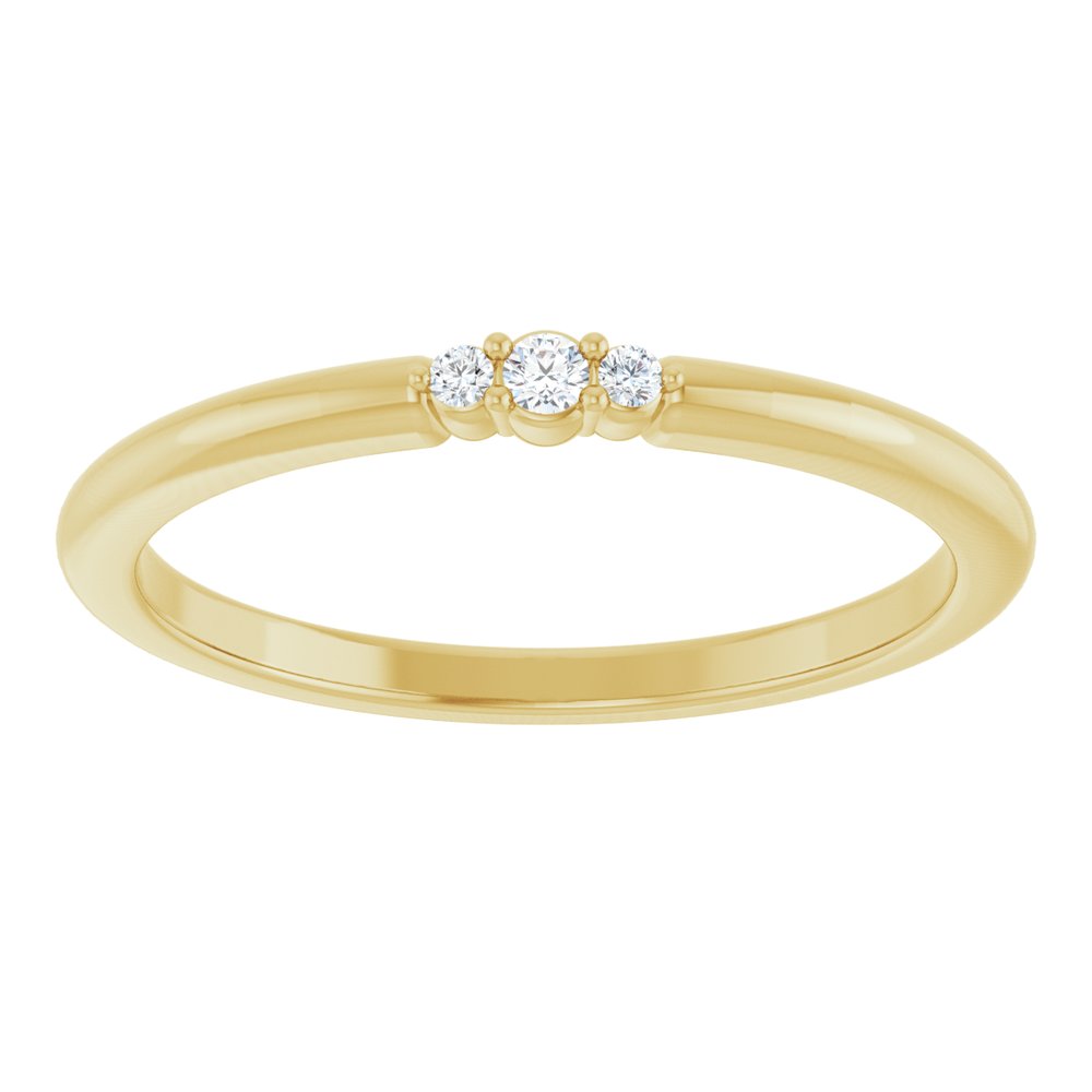 14K Yellow Gold .03 CTW Natural Diamond Stackable Ring