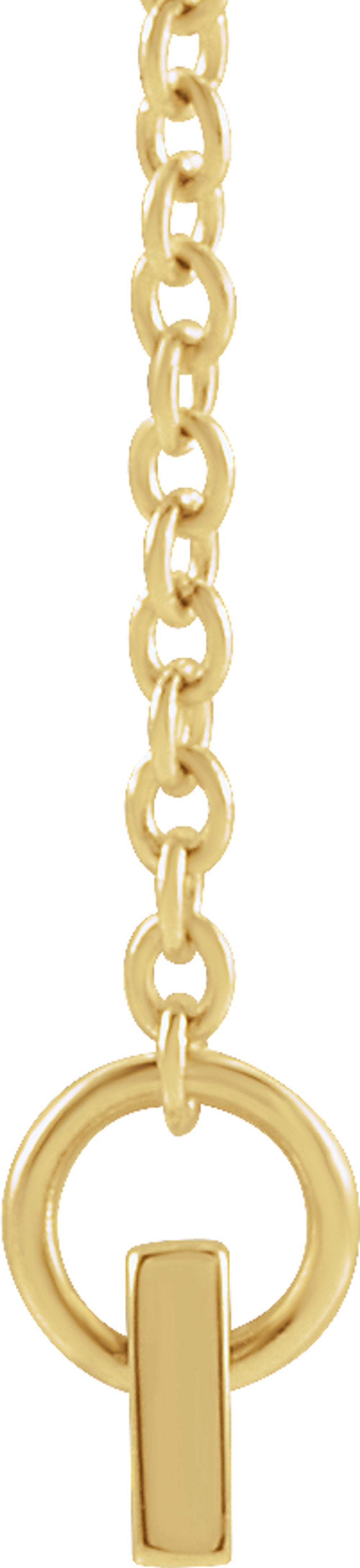 14K Yellow Gold Family is Forever Bar 16" Necklace