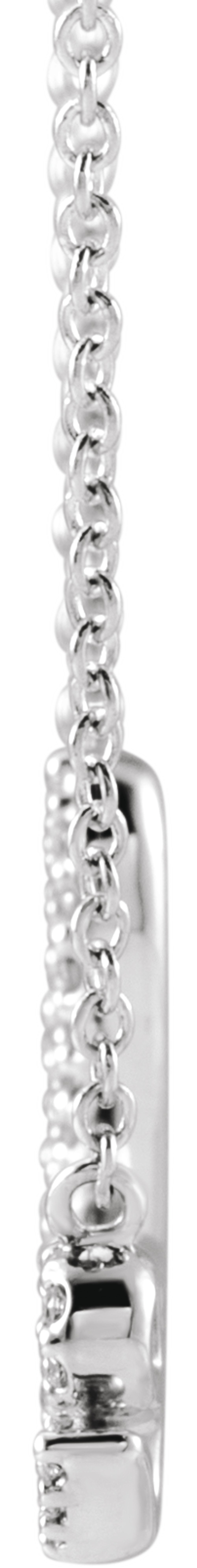 14K White Gold 1/6 CTW Natural Diamond Love 18" Necklace