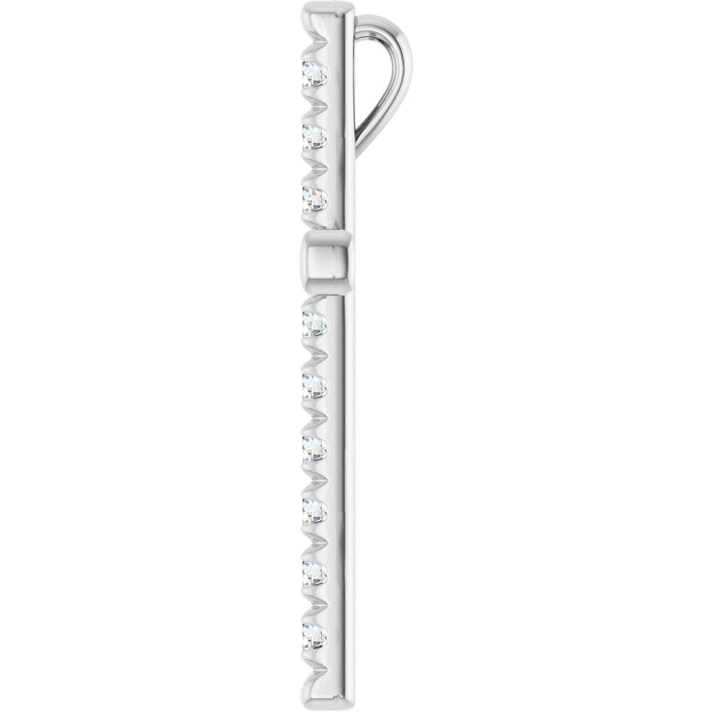 14K Yellow Gold 3/4 CTW Natural Diamond French-Set Cross Pendant